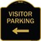 Signmission Designer Series-Visitor Parking Left, Black & Gold Heavy-Gauge Aluminum, 18" x 18", BG-1818-9743 A-DES-BG-1818-9743 - alternate 1